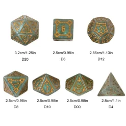 Udixi Dice Marble Huge Poly Castle Grey /Gold (7)* Sett