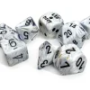 Chessex Sett^Marble Poly Calcite /Blue (8)