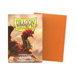 Kortlommer^Matte Amber Japanese Size Dragon Shield Sleeves (60)