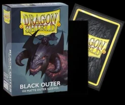 Matte Black Outer Sleeves Standard Size (100) Kortlommer, Dragon Shield* Kortlommer