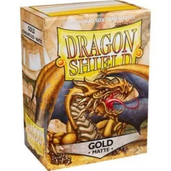 Matte Gold Standard Size Dragon Shield Sleeves (100)* Kortlommer
