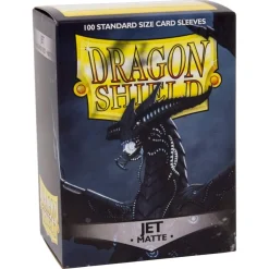 Kortlommer^Matte Jet Standard Size Dragon Shield Sleeves (100)
