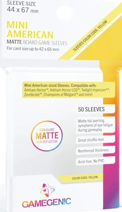 Kortlommer Matte Sleeves Mini American (50)* Tilbehør Til Brettspill|Kortlommer