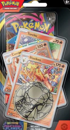 Mega Evolution 2 Phantasmal Flames Blaziken 1P Premium Checklane Pack* Pokémon Trading Card Game