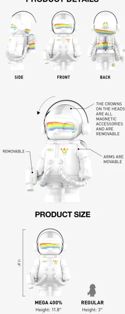Pop Mart Mega Space Molly 400% Rainbow Figure 30 cm* Samleobjekter