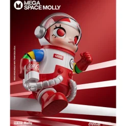 Pop Mart Samleobjekter^Mega Space Molly 400% Team Coca-Cola Figure