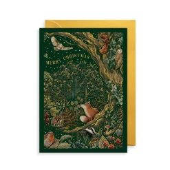 Merry Christmas Fox Card* Kort, Bursdag & Anledning