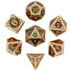 Udixi Dice Metal & Resin Poly Victorious Vines Red, Blue /Gold (7)* Sett