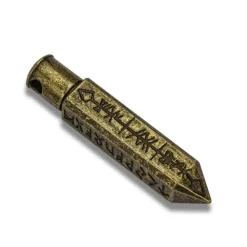 Udixi Dice Tilbehør^Metal Keychain Bullet with tiny Metal Poly Dice Set Bronze (7)