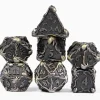 Udixi Dice Sett^Metal Poly Ancient Octopus Plated Bronze (7) Terningsett