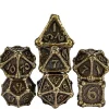 Udixi Dice Metal Poly Dragon Bones Barrel Bronze (7) Terningsett* Sett
