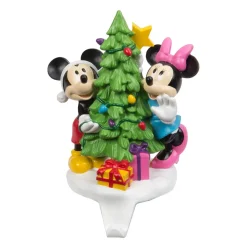 Disney Christmas Collection Julepynt^Mickey & Minnie Stocking Mantle Piece Hanger