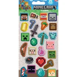 Klistremerker^Minecraft Reusable Puffy Stickers (25)