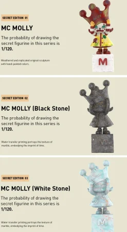 Pop Mart Molly Anniversary Statues Classical Retro 2 Series Blind Box* Mystery Box