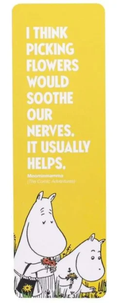 Half Moon Bay Bookmarks Bokmerker^Moomin Gardening (Yellow Picking Flowers) Paper Bookmark