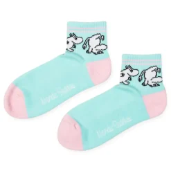 Moomin, Mummitrollet Sokker & Fottøy^Moomintroll Turquoise Retro Ankle Socks (35-42)