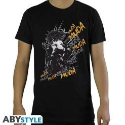 JoJo's Bizarre Adventure Muda Black T-Shirt (XS)* T-Skjorter