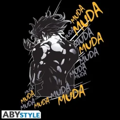 JoJo's Bizarre Adventure Muda Black T-Shirt (XS)* T-Skjorter