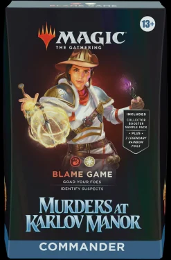Murders at Karlov Manor Magic the Gathering Murders at Karlov Manor Blame Game Commander Deck* Commander Deck