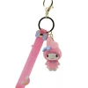 My Melody Raincoat Series Keychain with Hand Strap* Nøkkelringer