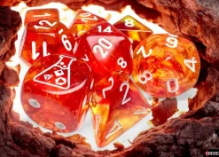 Chessex Sett^Nebula Molten /White (8)