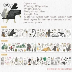 Neko Washi Tape Sticker Set* Tilbehør