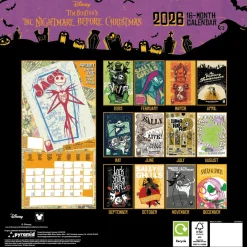 Kalendere^Nightmare Before Christmas 2026 Square Calendar