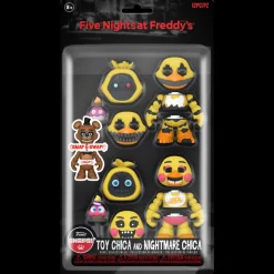 Actionfigurer^Nightmare Chica & Toy Chica Snaps Action Figure 2-Pack