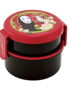 No Face Dark Red Two Layer Round Shape Lunch Box* Matboks