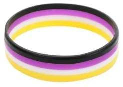 Pride Smykker|Smykker^Non Binary Flag Silicon Wrist Band