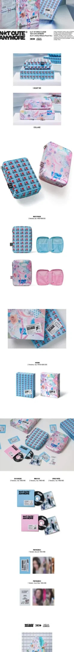 ILLIT NOT CUTE ANYMORE ( X ASHLEY WILLIAMS POUCH VER. COLLAGE)* Musikk|K-Pop & Musikk