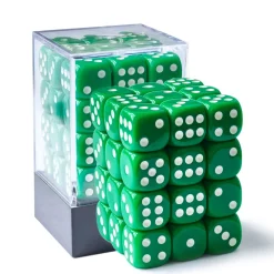 BesCon Industrial Co. Sett^Opaque 12mm D6 Green /White (36)