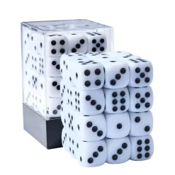 BesCon Industrial Co. Sett^Opaque 12mm D6 White /Black (36)