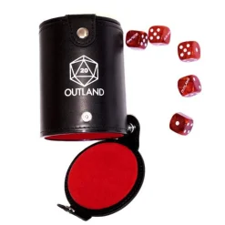 BesCon Industrial Co. Outland Terningbeger m/ Terningsett Gemini 16mm D6 Red /White (5)* Poser & Beger