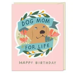 Em & Friends 6-Pack Dog Mom for Life - Birthday Sticker Cards* Kort, Bursdag & Anledning
