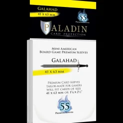 Paladin Board Game Sleeves Tilbehør Til Brettspill|Kortlommer^Paladin Galahad Board Game Sleeves 41x63 mm (55)