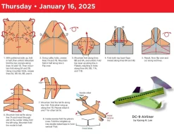 David Mitchell Håndarbeid^Paper Airplane 2025 Fold-A-Day Calendar