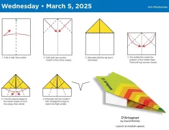 David Mitchell Håndarbeid^Paper Airplane 2025 Fold-A-Day Calendar