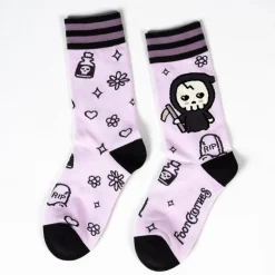 Footclothes Pastel Goth Grim Reaper Socks (36-46)* Sokker & Fottøy