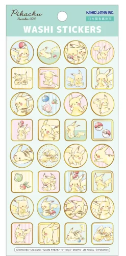 Klistremerker^Pikachu Frame Washi Stickers