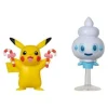 Pokémon Actionfigurer^Pikachu, Vanilite Holiday Edition Battle Figure Set 2-Pack