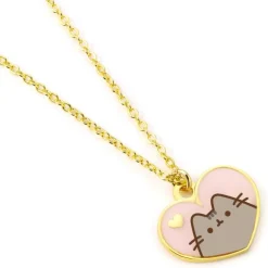 Smykker|Smykker^Pink and Gold Heart Necklace