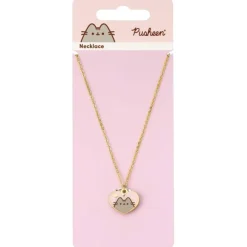 Smykker|Smykker^Pink and Gold Heart Necklace