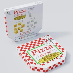 Q-Workshop Pizza Pepperoni Poly White, Green /Red (7)* Sett