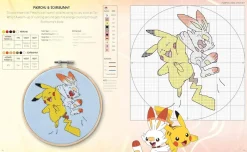 Maria Diaz Strikkeoppskrifter|Samlebokser^PokeMon Cross Stitch Kit: Includes Patterns and Materials to Stitch Pikachu & Piplup, & Evee, and Charts for 16 Other PokeMon Projects