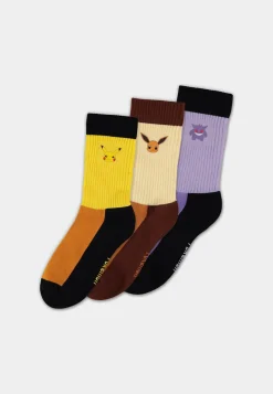 Pokemon Sports Crew Socks (3 Pack)* Sokker & Fottøy