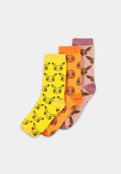 Pokémon Sokker & Fottøy^Faces Socks (3Pack)