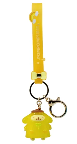 Pompompurin Raincoat Series Keychain with Hand Strap* Nøkkelringer