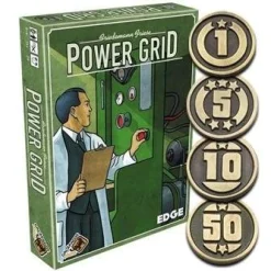 Power Grid Tilbehør Til Brettspill^Metal Coins (120)