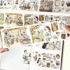 Tilbehør^Pre-cut Life of Coffee Wide Washi Tape